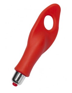 Vibrador rojo con bala incorporada RO-80MM Finger Tingle